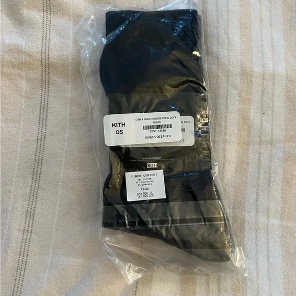 Kith for BMW Rondel Crew Socks Black FW24 One Size. Brand new with tags.